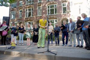 Optreden Wim Egz Ensemble op Koekoeksplein Utrecht
